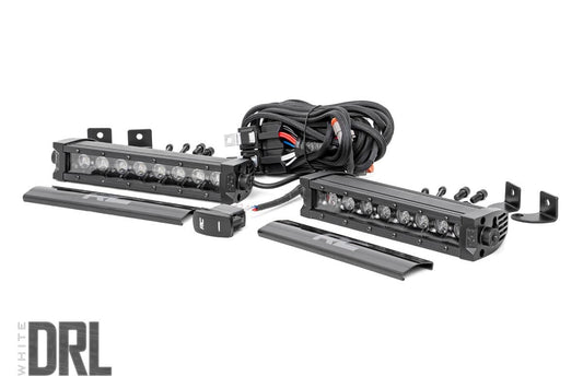 Rough Country 8 inch LED light bar pair white DRL