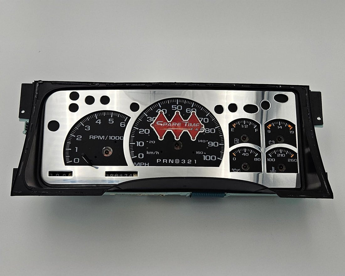 Spare Time Billet Chevy GMC 1995-1998 Billet OBS Gauge Trim
