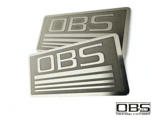 4 Line Classic Pillar Emblem - Inverse Engraved - Machined Billet