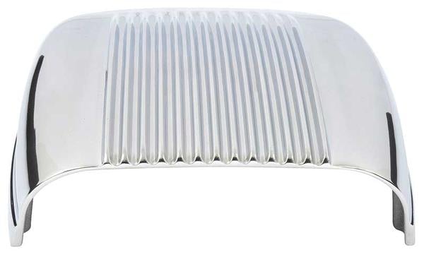 OTB Gear Polished Cast Aluminum Finned Hood Scoop - angle view