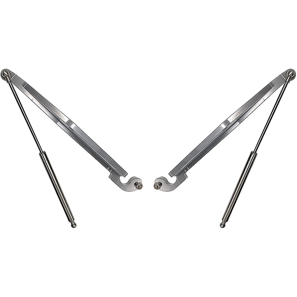 All American Billet Aluminum Hood Hinges - Machined Finish, Pair