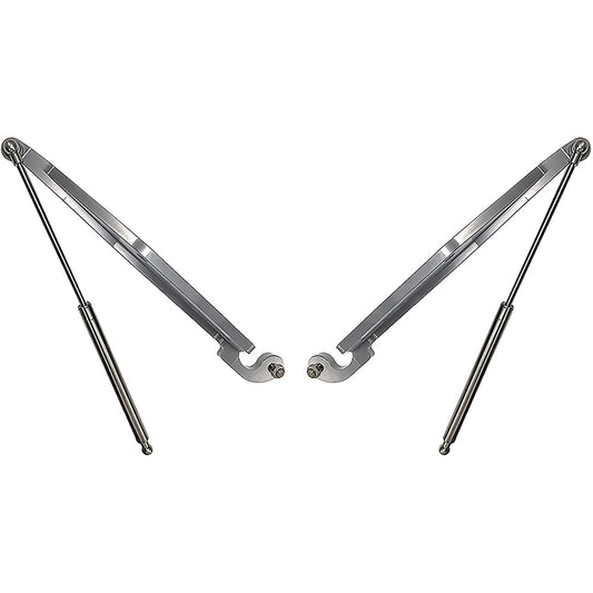 All American Billet Aluminum Hood Hinges - Machined Finish, Pair