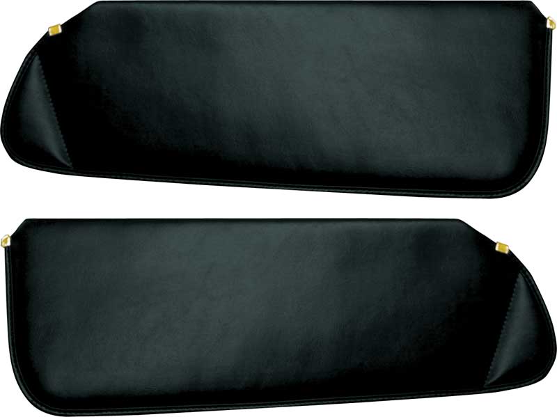 1988-98 Chevy/GMC Truck Padded Madrid Grain Vinyl Sun Visors - Black (AH201)