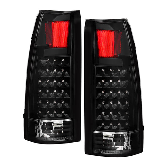Xtune Tail Lights - Black/Red - 88-98 Chevy/GMC C/K1500-3500
