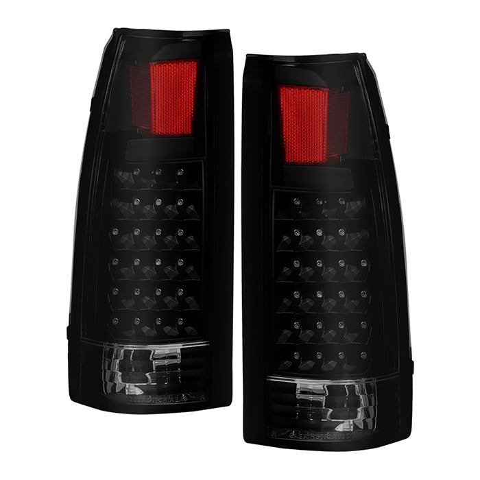 Xtune Tail Lights - Black/Red-Smoke - 88-98 Chevy/GMC C/K1500-3500