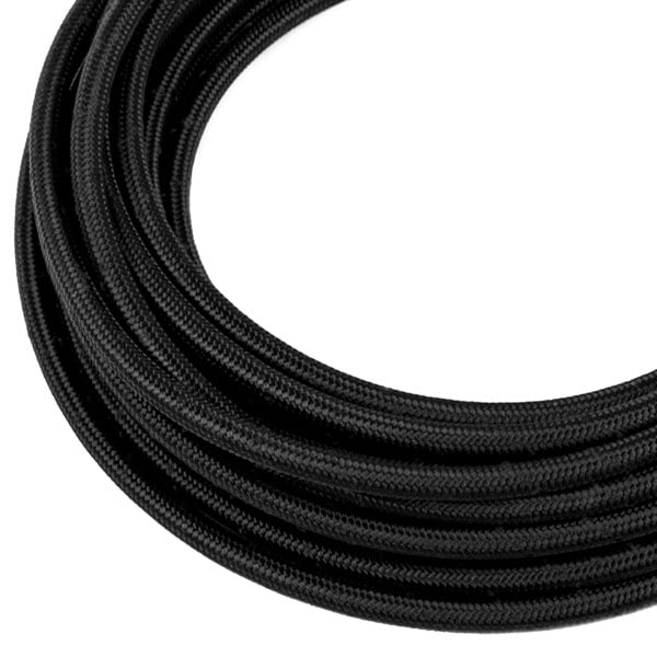 20AN Standard Braided Hose Precut 5ft Roll Black Nylon