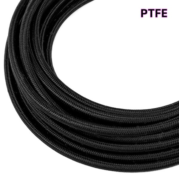 4AN PTFE Braided Hose Black