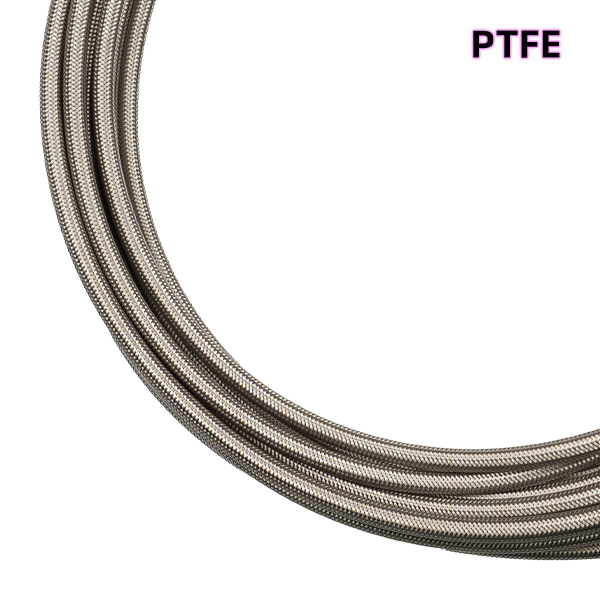 6AN PTFE Braided Hose Stainless Steel