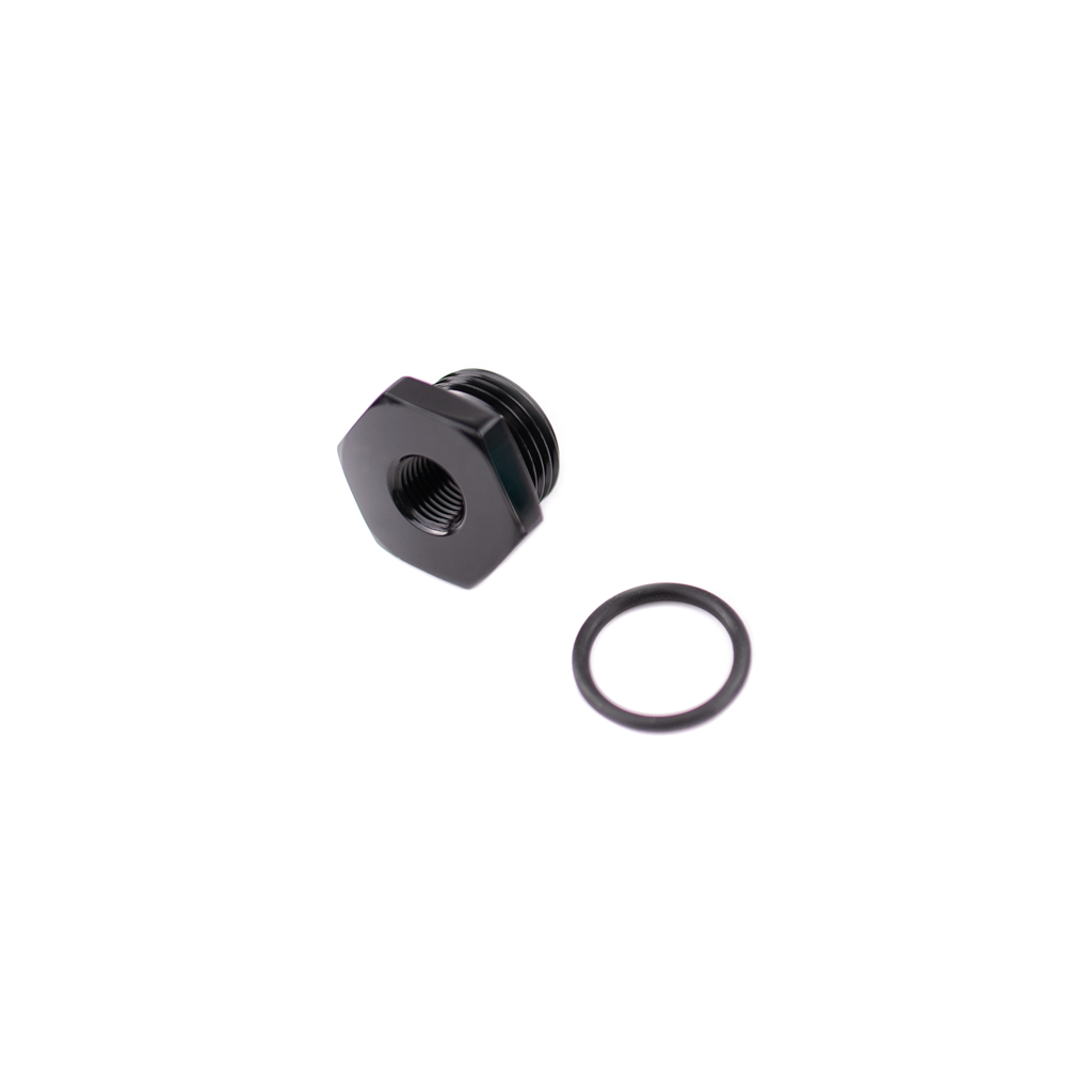 -8AN ORB Plug to 1/8in NPT Black