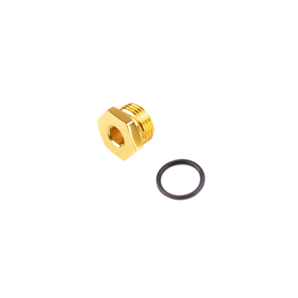 -8AN ORB Plug to 1/8in NPT Gold