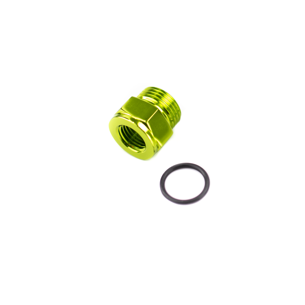 -8AN ORB Plug to 1/4in NPT Green