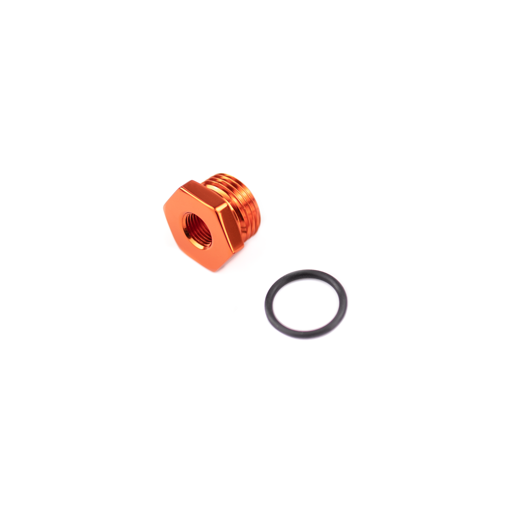 -8AN ORB Plug to 1/8in NPT Orange