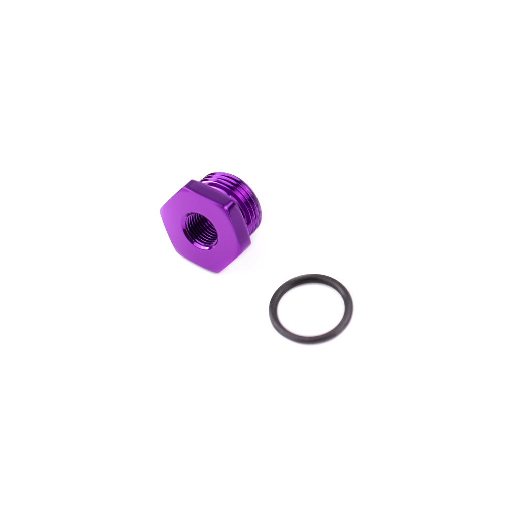 -8AN ORB Plug to 1/8in NPT Purple
