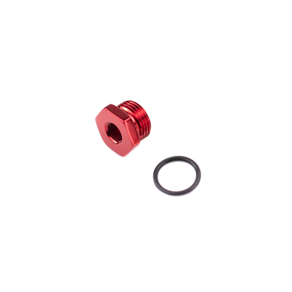 -8AN ORB Plug to 1/8in NPT Red