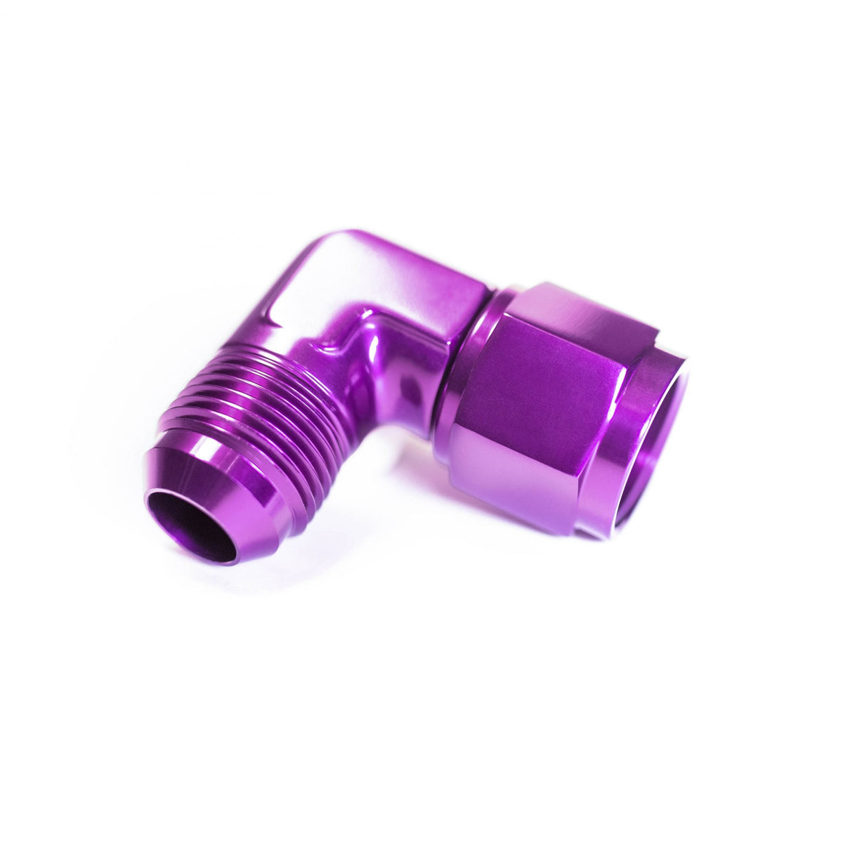 -12AN 90 Degree Female to Male Flare Union - Purple (CF-FMS-12-090-000-PU)
