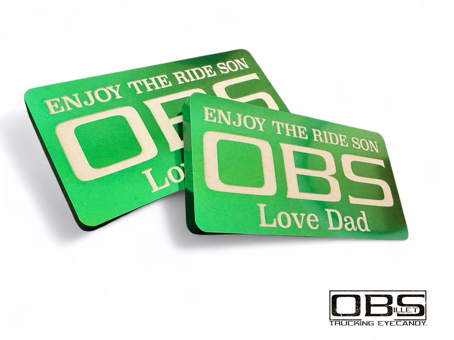 Custom Message Pillar Emblem - Anodized