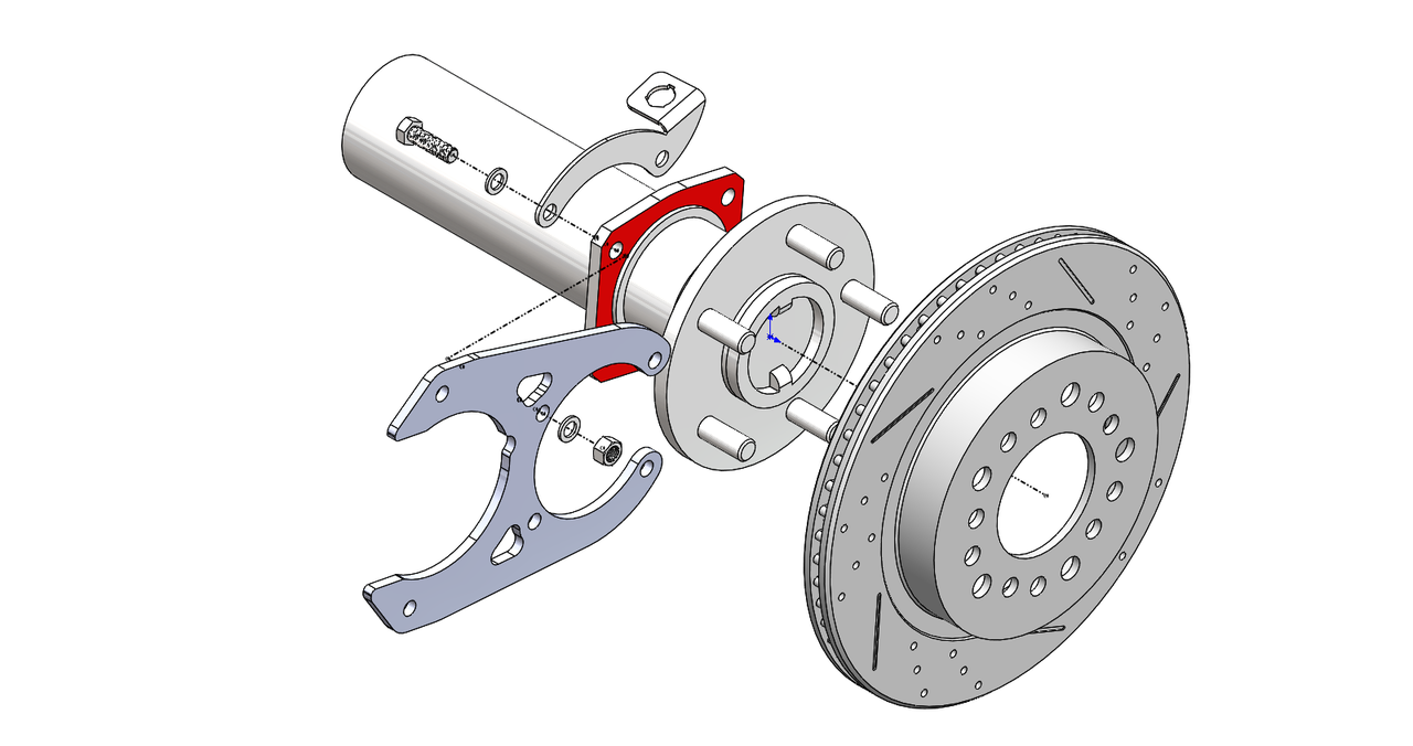 C1500 5-Lug Rear Disc Brake Kit - axle exploded diagram