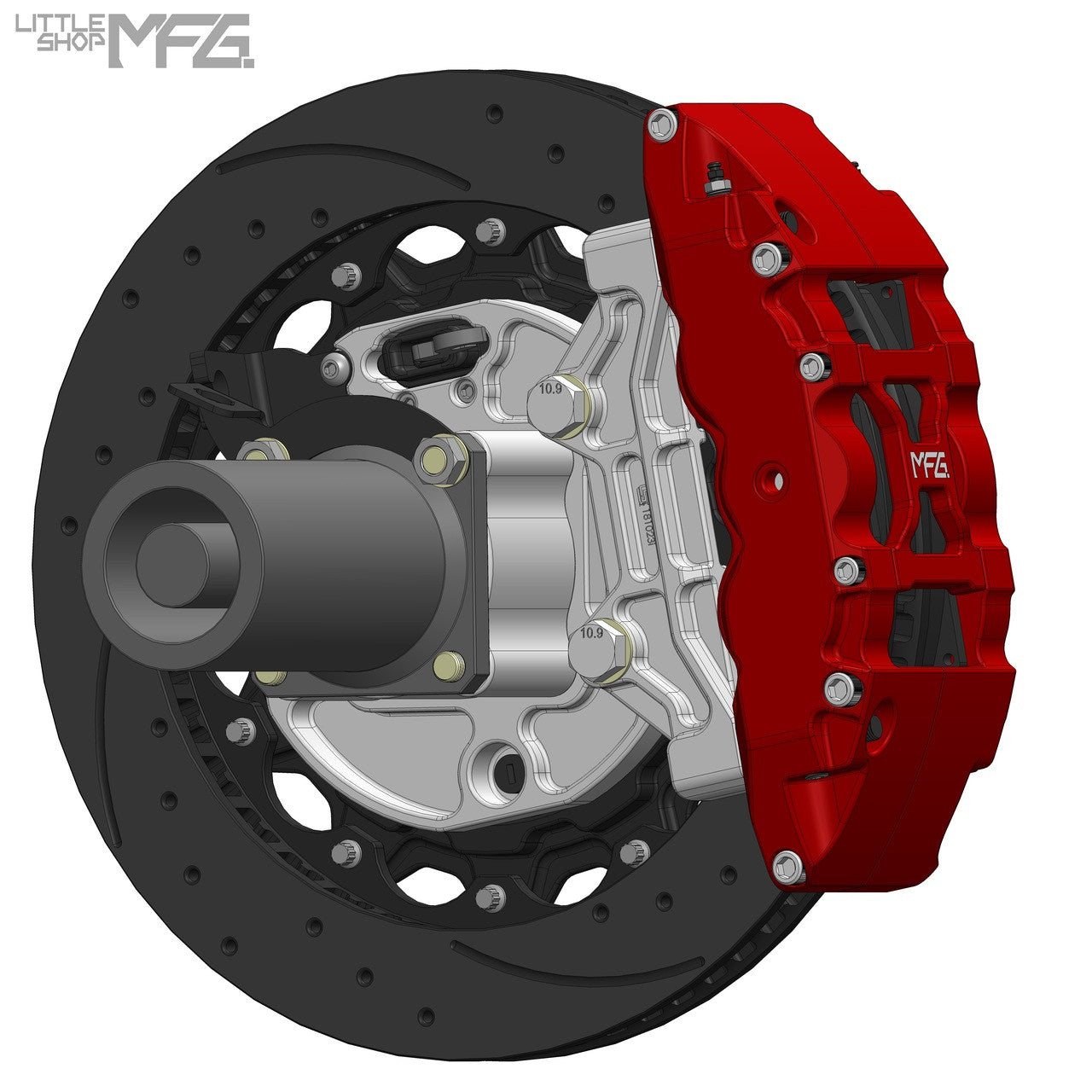 GM 73-99 8-Lug Rear 16in C6 Big Brake Kit - rear view