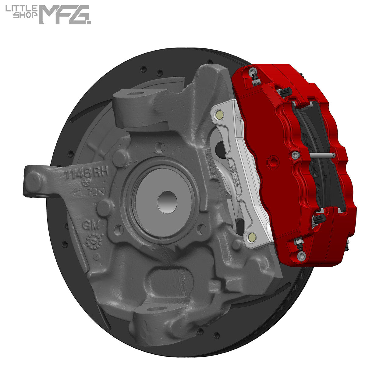 GM 88-00 K1500 Front 14in Big Brake Kit - rear view
