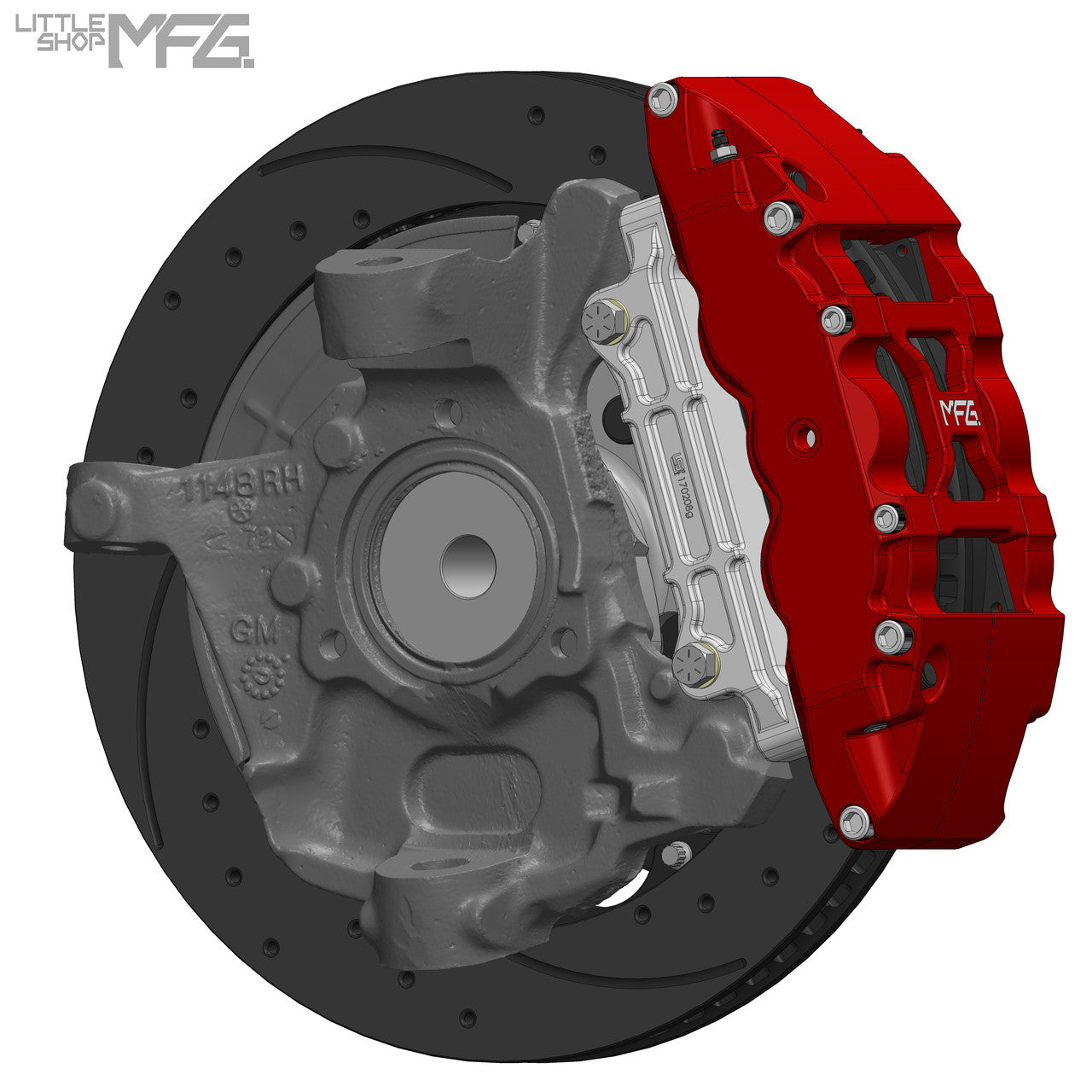 GM 88-00 K1500 Front 16in Big Brake Kit - rear view