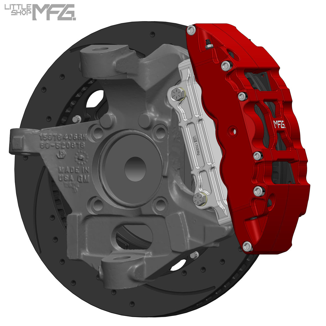 GM 88-00 K2500/K3500 Front 16in Big Brake Kit - rear view