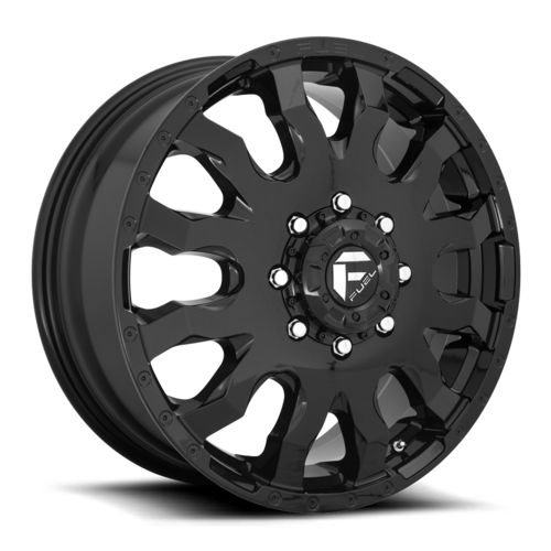 Fuel D675 Blitz OBS 8-lug dually wheel, front position, for 1988-1999 Chevy/GMC C/K3500 DRW trucks