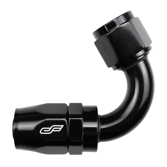 -6 AN 120 Degree Female Aluminum Hose End Fitting - Black