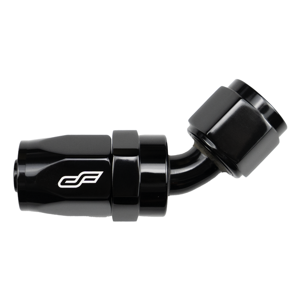 -6 AN 45 Degree Female Hose End - Black