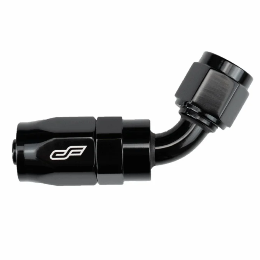 -4 AN 60 Degree Female Aluminum Hose End Fitting - Black
