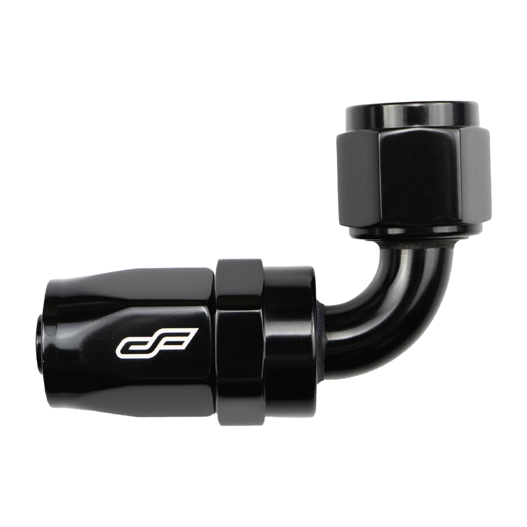 -16 AN 90 Degree Female Hose End - Black