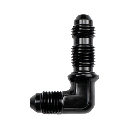 -10AN Bulkhead Fitting 90 Degree - Black