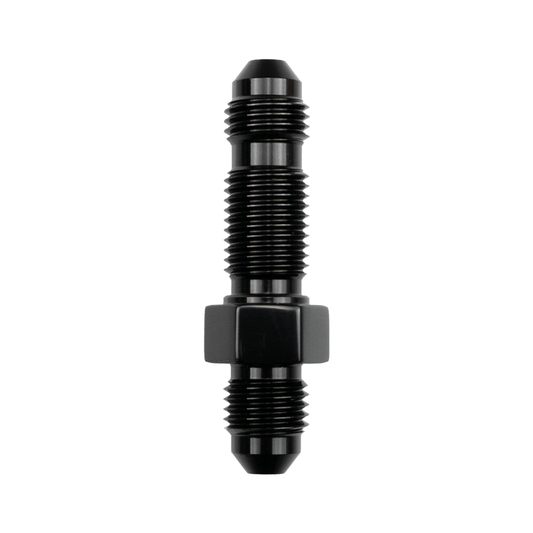 -4AN Bulkhead Fitting Straight - Black