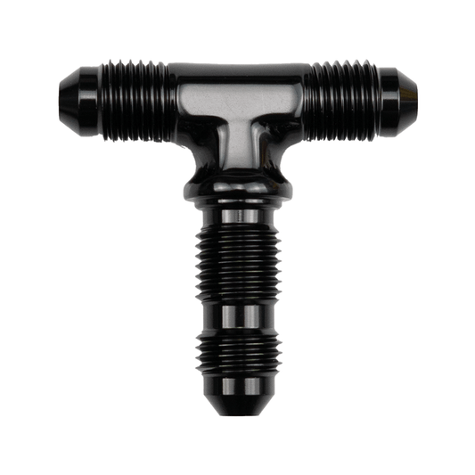 -3AN Bulkhead Fitting Tee - Black
