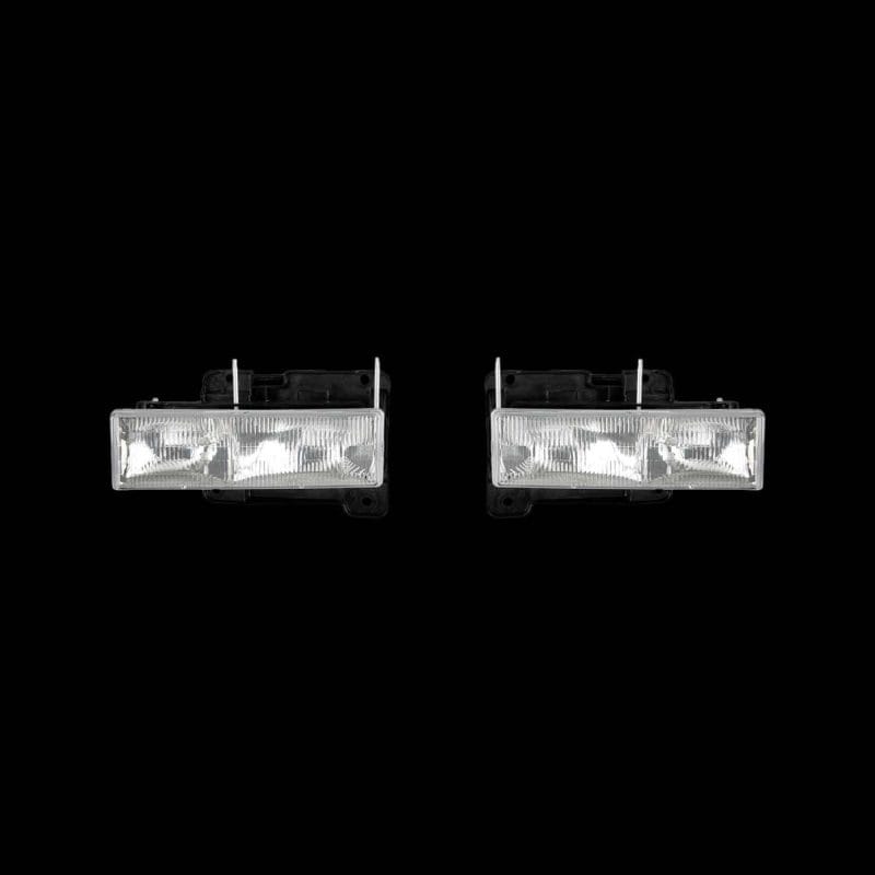 Composite Headlights W/ Bracket - 1990-1998 GMC Chevy Truck