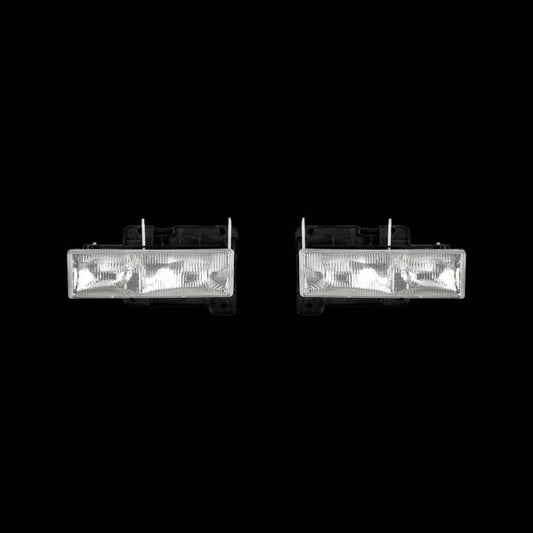 Composite Headlights W/ Bracket - 1990-1998 GMC Chevy Truck