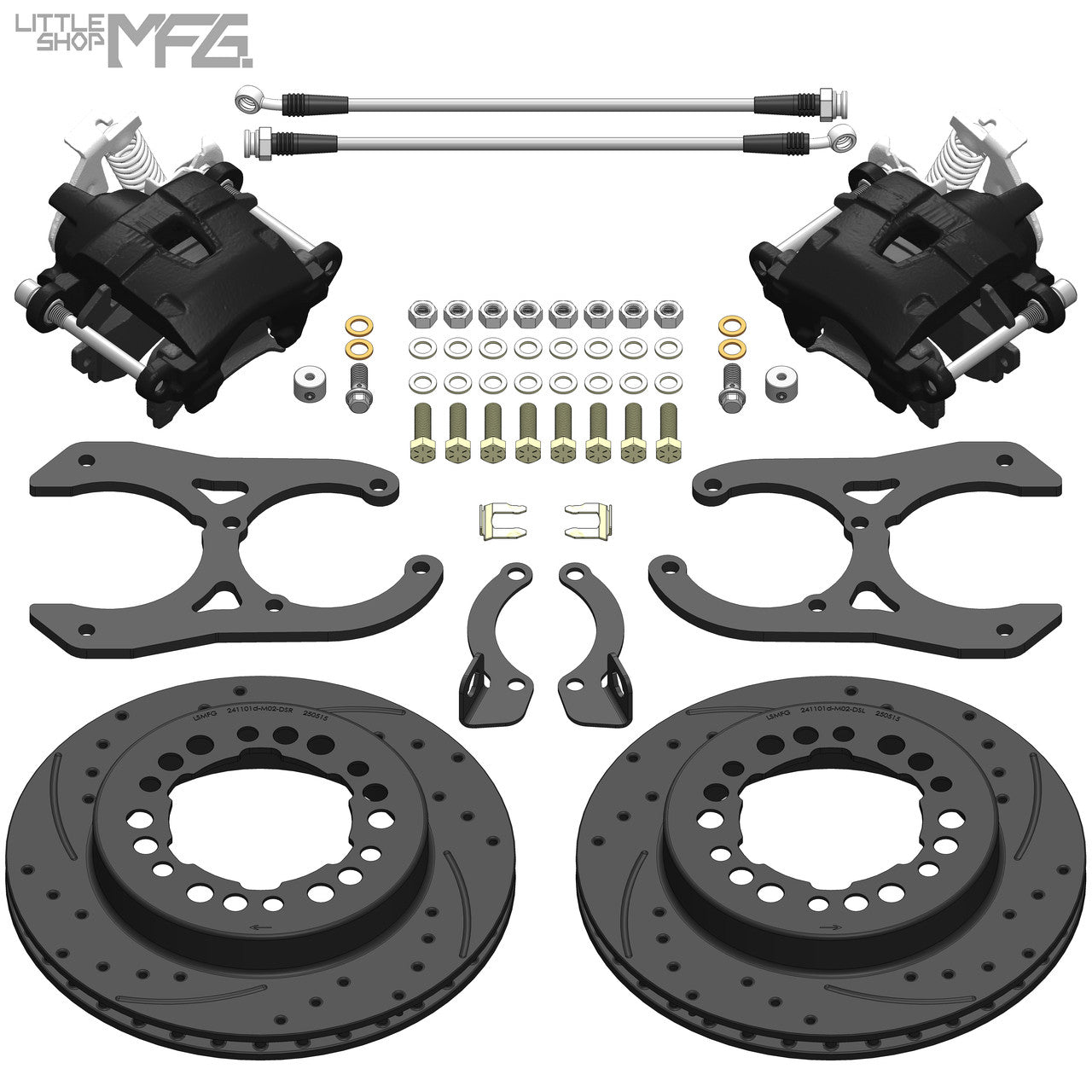 GM 88-00 K1500 Rear Disc Brake Conversion Kit - 6-Lug, 10in Drum - kit view