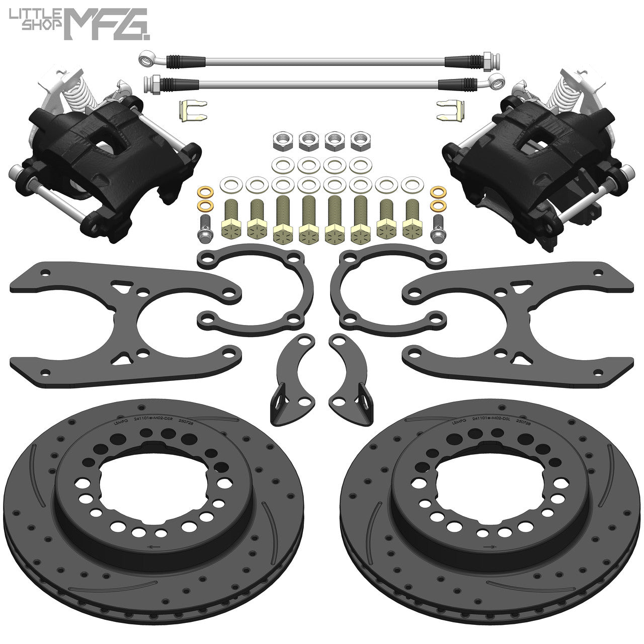 GM 88-00 K1500 Rear Disc Brake Conversion Kit - 6-Lug, 11in Drum - kit view