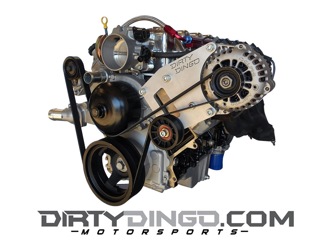 Dirty Dingo LS Billet Narrow Alternator + R4 A/C Combo Kit