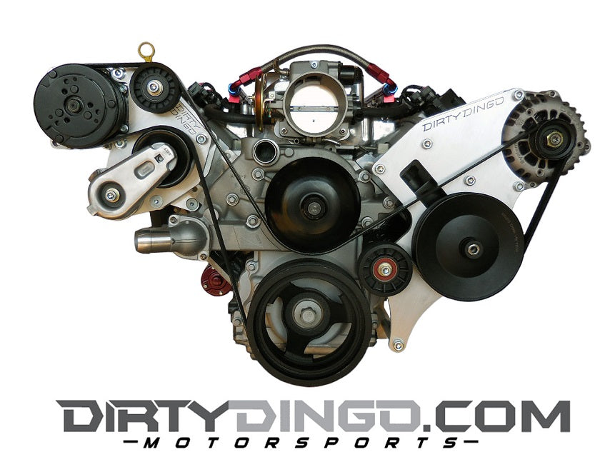 Dirty Dingo LS Billet Truck VVT High-Mount Power Steering + Sanden 508 A/C Combo
