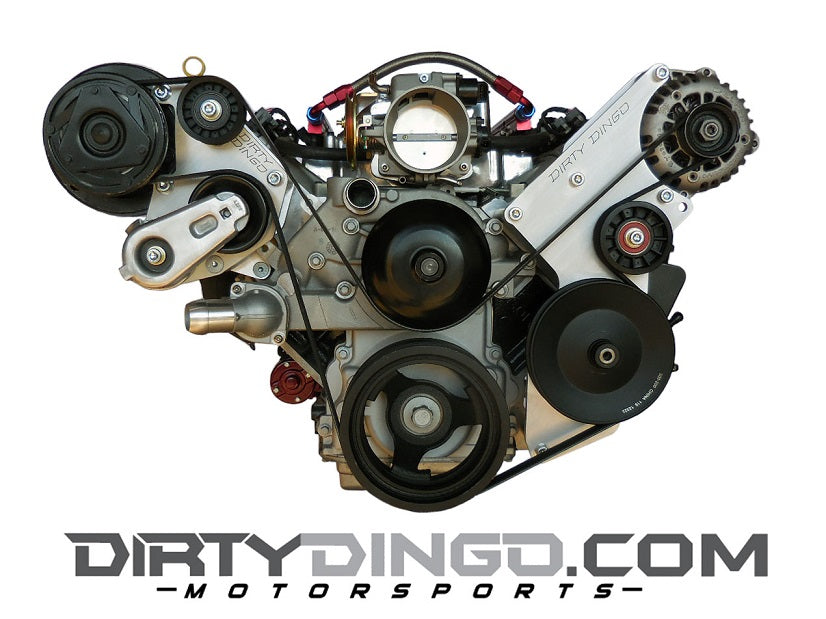 Dirty Dingo LS Billet Truck Low-Mount Power Steering + R4 A/C Combo