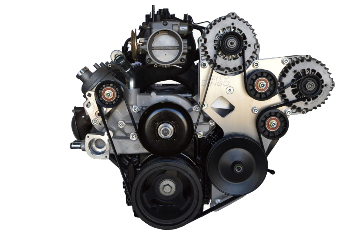 Dirty Dingo LS Truck Billet Dual Alternator + Power Steering Bracket