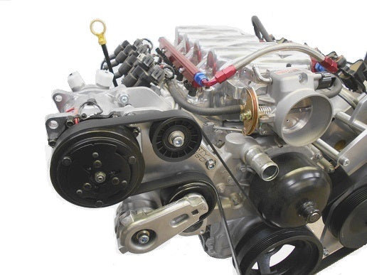 Dirty Dingo LS Sanden 508 A/C Bracket Assembly - Corvette Spacing