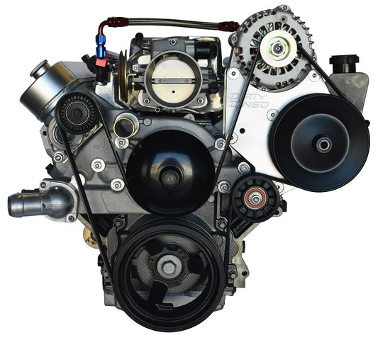 Dirty Dingo LS Alternator Type 1 + Power Steering - Street Rod High Mount