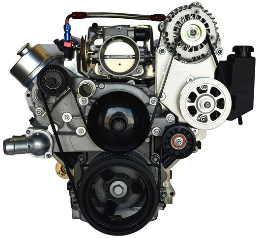 Dirty Dingo LS Alternator Type 2 + Power Steering - Street Rod High Mount