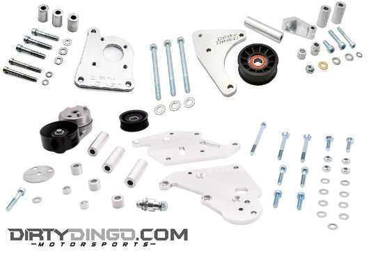 Dirty Dingo LS Low Mount Alternator + Close Fit Power Steering + GM R4 A/C Combo Kit
