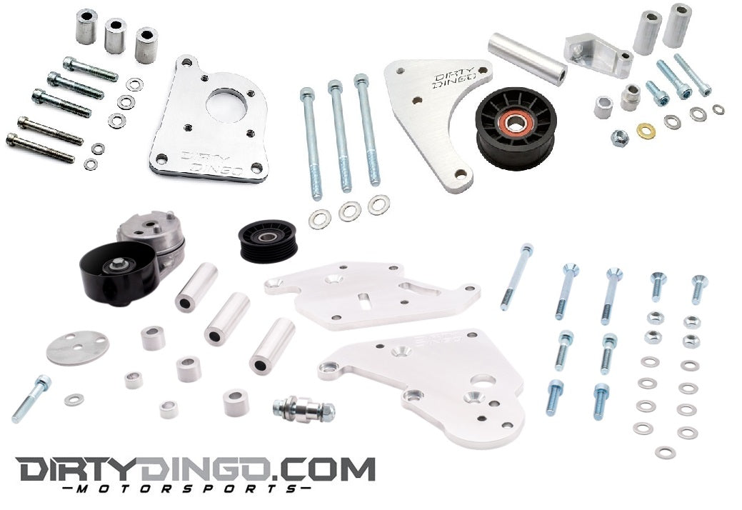 Dirty Dingo LS1 Low Mount Alternator + Close Fit Power Steering + Sanden 508 Combo Kit