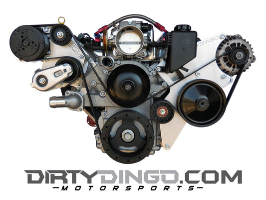 Dirty Dingo LS Corvette-Style Alternator/PS + Sanden 508 A/C Combo Kit