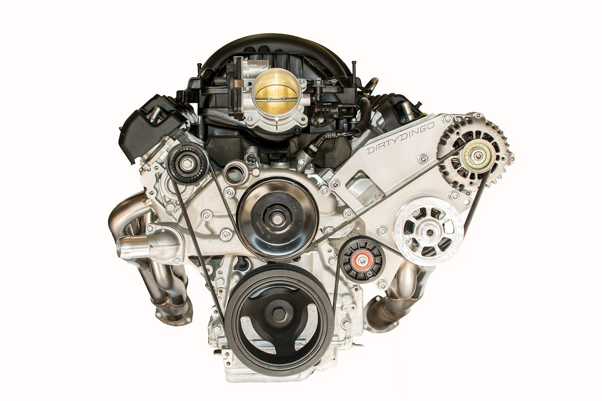 Dirty Dingo LT 4.3 V6 Billet Alternator + Power Steering Bracket - Type 2 Pump
