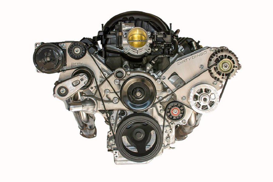 Dirty Dingo LT Billet Alternator Type 2 PS + Sanden 508 A/C Combo Kit