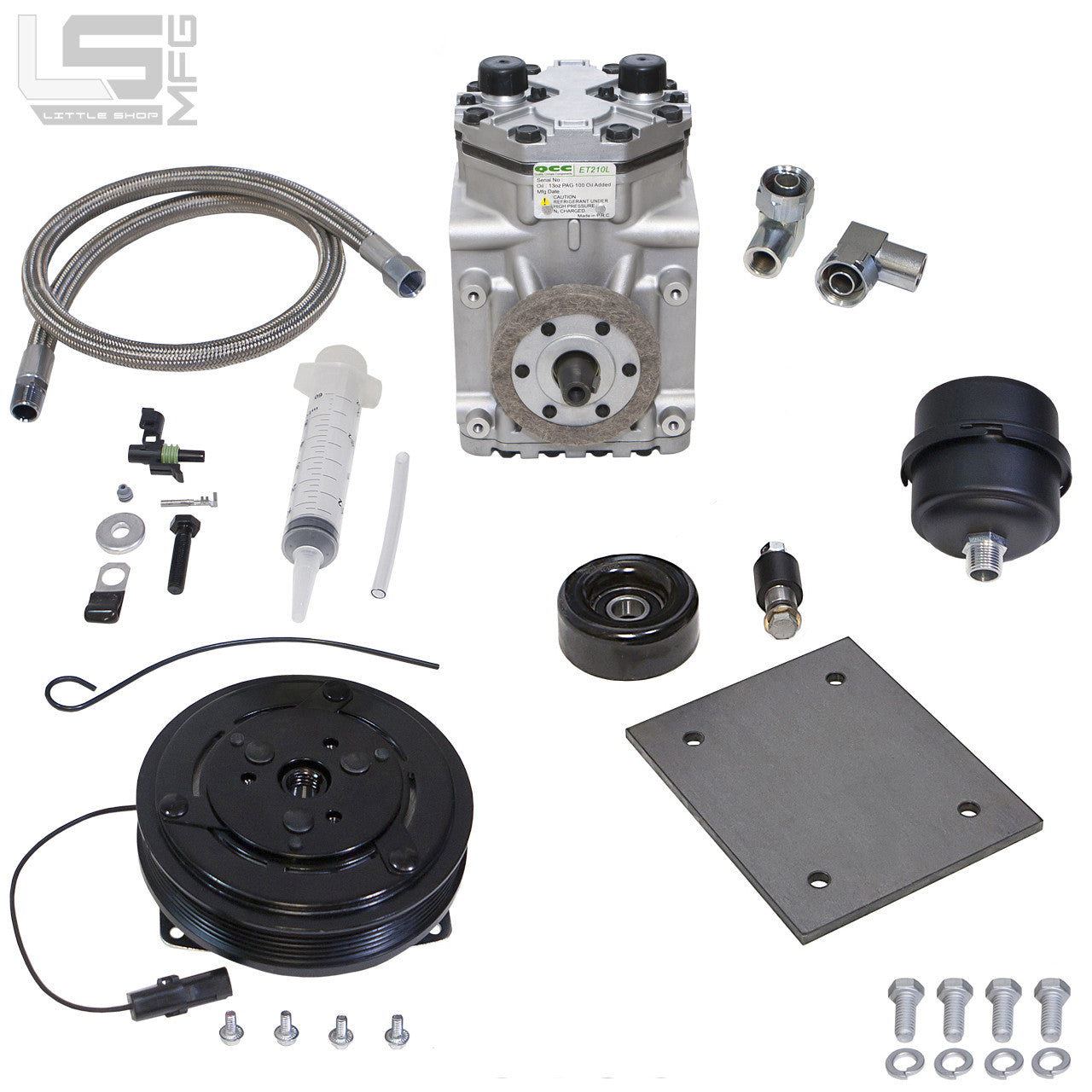 D.I.Y. Belt Driven Compressor Kit standard kit contents